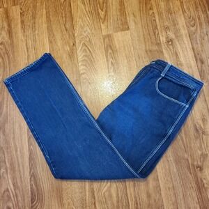 Vtg‎ Jordache Jeans Women 34 Blue Fuller Fit High Waist Straight Leg Denim